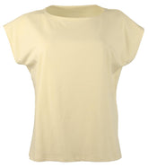 Eileen Fisher Women's Ballet Neck Short Boxy T-Shirt Top XXS Butter